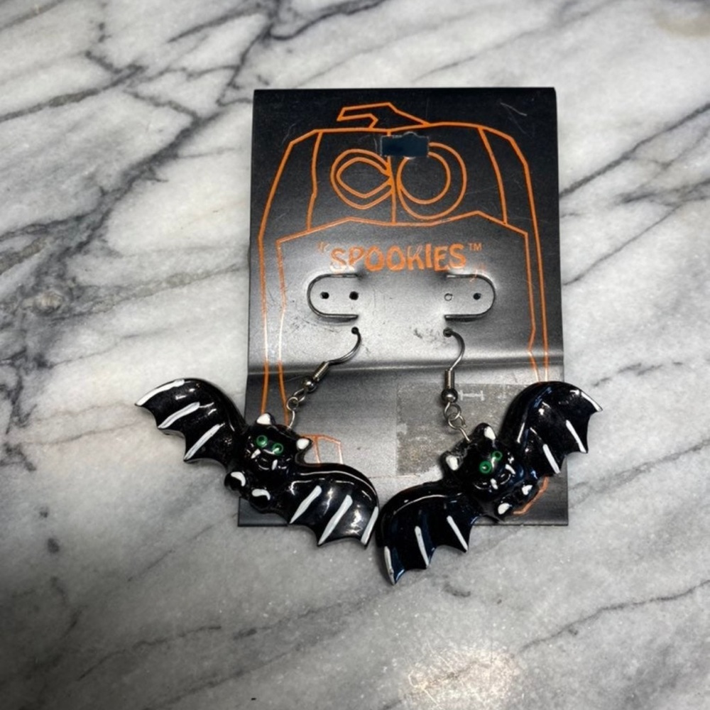 Vintage Halloween Bats Earrings